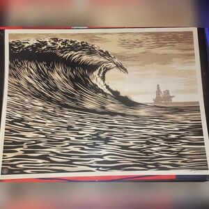 Slick New Wave by Shepard Fairey signed limited edition art print 2014